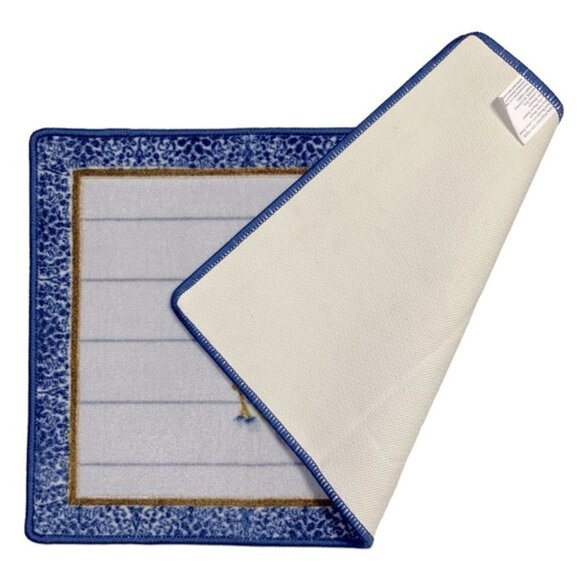 Modern Farmhouse Welcome Home Accent Matt Rug 20 x 32 Inch Blue White - Picture 7 of 14